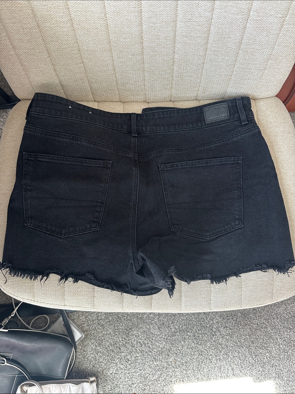 American Eagle Black Distressed Denim Shorts - Women - Picture 2 of 5